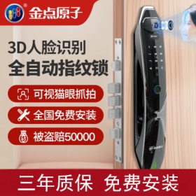 金点原子全自动指纹锁 电子猫眼人脸识别 家用智能锁 指纹锁